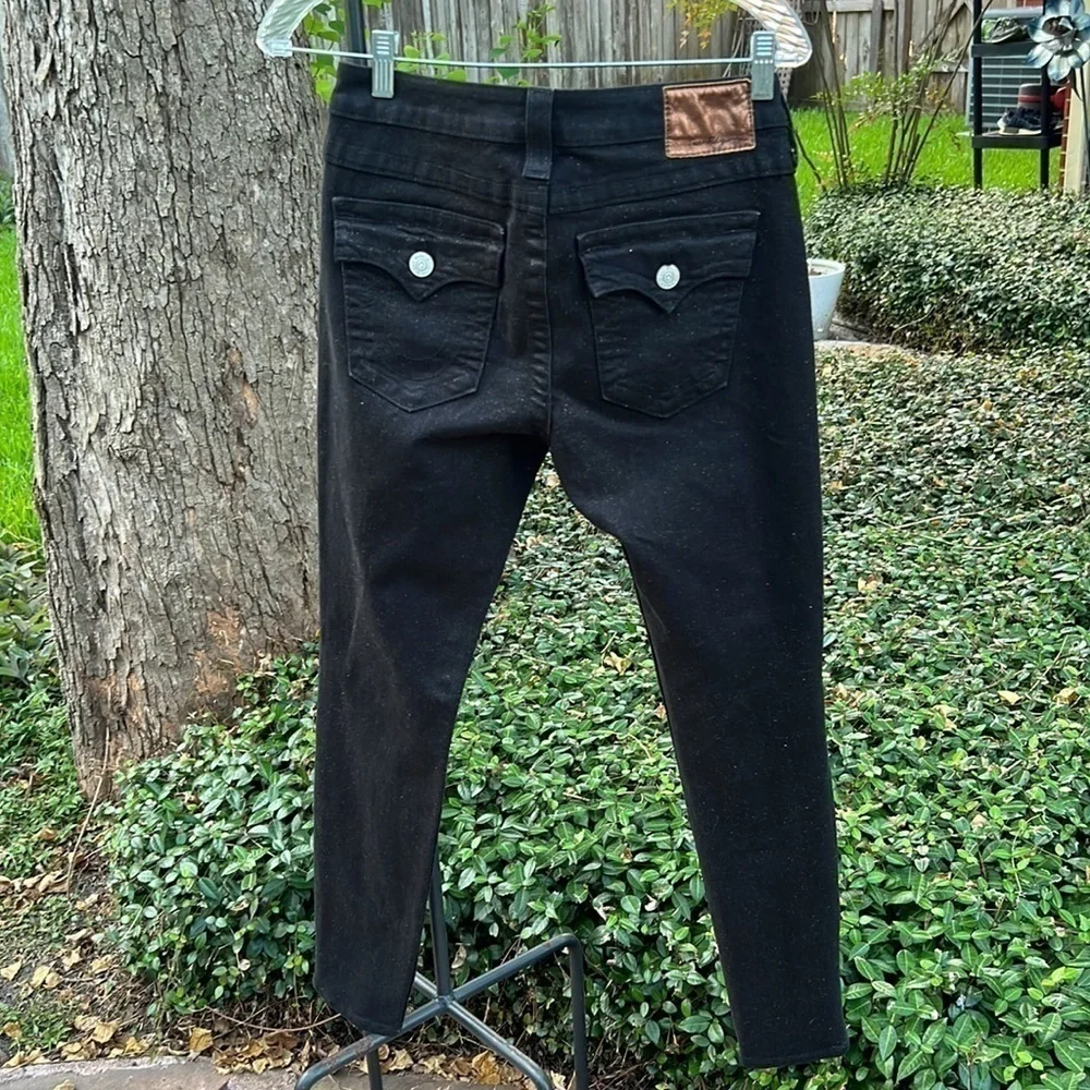 ▶️ TRUE RELIGION ◀️ Gold Sparkle Black Jeans.